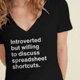 Spreadsheet Nerd Introverted Accountant Women's Jersey Short Sleeve Deep V-Neck Tshirt
