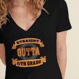 Straight Outta 5th Grade Shirt Fifth Graduation Boys Girls Women's Jersey Short Sleeve Deep V-Neck Tshirt