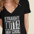 Straight Outta High School Shirt Graduation Idea Women's Jersey Short Sleeve Deep V-Neck Tshirt
