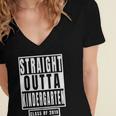 Straight Outta Kindergarten TShirt Graduation Tee Women's Jersey Short Sleeve Deep V-Neck Tshirt