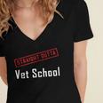 Straight Outta Vet School Graduation Veternarians I Survived Women's Jersey Short Sleeve Deep V-Neck Tshirt