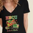 Students Future HBCU Grad History Graduation Women's Jersey Short Sleeve Deep V-Neck Tshirt
