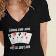 Summa Cum Laude Class Of 2021 Graduate Win Senior Graduation Women's Jersey Short Sleeve Deep V-Neck Tshirt