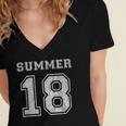 Summer 2018 Teen Graduation Shirt Women's Jersey Short Sleeve Deep V-Neck Tshirt