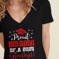 Super Proud Bonus Grandma Of 2025 Graduate Graduation Family Women's Jersey Short Sleeve Deep V-Neck Tshirt