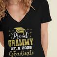 Super Proud Grammy Of 2025 Graduate Senior Graduation Family Women's Jersey Short Sleeve Deep V-Neck Tshirt