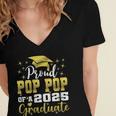 Super Proud Pop Pop Of 2025 Graduate Graduation Family Women's Jersey Short Sleeve Deep V-Neck Tshirt