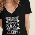 Super Sexy Economist Economist Graduation Women's Jersey Short Sleeve Deep V-Neck Tshirt