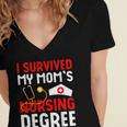 I Survived My Mom's Nursing Degree Graduation Day 2026 Women's Jersey Short Sleeve Deep V-Neck Tshirt