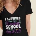 I Survived Nursing School Class Of 2025 New Nurse Graduation Women's Jersey Short Sleeve Deep V-Neck Tshirt