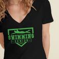 Swimming Senior Night Swim Senior 2026 Graduation 32 Women's Jersey Short Sleeve Deep V-Neck Tshirt