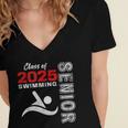 Swimming Team Senior Class Of 2025 Graduation 2025 Women's Jersey Short Sleeve Deep V-Neck Tshirt