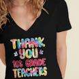 Thank You 1st Grade Teachers Graduation Last Day Of School Women's Jersey Short Sleeve Deep V-Neck Tshirt