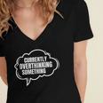 Thinker Introvert Anti Social Overthinker Women's Jersey Short Sleeve Deep V-Neck Tshirt