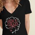 Historical College Graduation HBCU Grad Black Queen Women's Jersey Short Sleeve Deep V-Neck Tshirt