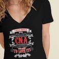 Tough Crazy CNA Product Great For CNA Nurse Graduation Women's Jersey Short Sleeve Deep V-Neck Tshirt