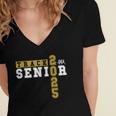 Track Senior Night Track Senior 2025 Graduation 14 Women's Jersey Short Sleeve Deep V-Neck Tshirt