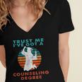 Trust Me I'Ve Got A Counseling Degree College Graduation Women's Jersey Short Sleeve Deep V-Neck Tshirt