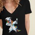 Unicorn Student Graduation 2022 Boys Girls Teenagers Teen Women's Jersey Short Sleeve Deep V-Neck Tshirt