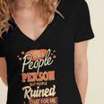 I Used To Be a People Person Antisocial Introvert Women's Jersey Short Sleeve Deep V-Neck Tshirt