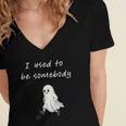 I Used To Be Somebody Nostalgia Halloween Spooky Season Women's Jersey Short Sleeve Deep V-Neck Tshirt
