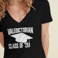Valedictorian Class Of '26 Graduation 2026 Valedictorian Women's Jersey Short Sleeve Deep V-Neck Tshirt