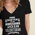 Valedictorian Scholar SisterShirt Graduation Speech Women's Jersey Short Sleeve Deep V-Neck Tshirt