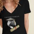 Valedictorian University Of Hard Knocks Graduation Tshirt Women's Jersey Short Sleeve Deep V-Neck Tshirt