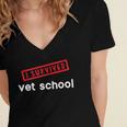 Vet School Tech Graduation Future Veternarians I Survived Women's Jersey Short Sleeve Deep V-Neck Tshirt