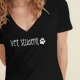 Vet Student Shirt Cute Veterinarian Tech Graduation Women's Jersey Short Sleeve Deep V-Neck Tshirt
