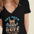 Vet Tech Veterinary Technician Graduation Ruff Idea Women's Jersey Short Sleeve Deep V-Neck Tshirt