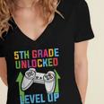 VIDEO GAMER Graduation Student Teacher Last Day School Kids Women's Jersey Short Sleeve Deep V-Neck Tshirt