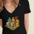 Vintage Board Game Art – Tabletop Nostalgia Women's Jersey Short Sleeve Deep V-Neck Tshirt Vintage Board Game Art – Tabletop Nostalgia Women's Jersey Short Sleeve Deep V-Neck Tshirt