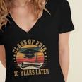 Vintage Class Of 2016 10 Years Later Reunion 10th Graduation Women's Jersey Short Sleeve Deep V-Neck Tshirt
