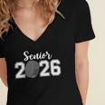 Vintage Class Of 2026 Hockey Senior 2026 Graduation 2026 Women's Jersey Short Sleeve Deep V-Neck Tshirt