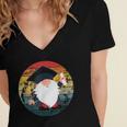 Vintage Graduation Gnome Women's Jersey Short Sleeve Deep V-Neck Tshirt