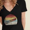 Vintage Homebody Shirt Stay At Home Quarantine Introvert Women's Jersey Short Sleeve Deep V-Neck Tshirt