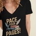 Vintage Literary Nostalgia Women's Jersey Short Sleeve Deep V-Neck Tshirt Vintage Literary Nostalgia Women's Jersey Short Sleeve Deep V-Neck Tshirt