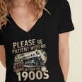 Vintage Please Be Patient With Me I'm From The 1900s Train Women's Jersey Short Sleeve Deep V-Neck Tshirt Vintage Please Be Patient With Me I'm From The 1900s Train Women's Jersey Short Sleeve Deep V-Neck Tshirt