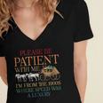 Vintage Please Be Patient With Me I'm From The 1900s Trendy Women's Jersey Short Sleeve Deep V-Neck Tshirt