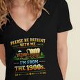 Vintage Please Be Patient With Me I'm From The 1900s Women's Jersey Short Sleeve Deep V-Neck Tshirt