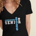 Volleyball Senior Night Volleyball Senior 2026 Graduation 39 Women's Jersey Short Sleeve Deep V-Neck Tshirt