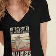 Walrus Lover Introvert Walrus Women's Jersey Short Sleeve Deep V-Neck Tshirt Walrus Lover Introvert Walrus Women's Jersey Short Sleeve Deep V-Neck Tshirt