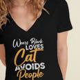 Wears Loves Cats Avoids People I Introvert Women's Jersey Short Sleeve Deep V-Neck Tshirt Wears Loves Cats Avoids People I Introvert Women's Jersey Short Sleeve Deep V-Neck Tshirt