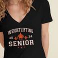 Weightlifting Senior 2024 Graduation Women's Jersey Short Sleeve Deep V-Neck Tshirt