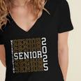 Weightlifting Senior Night Senior 2025 Graduation 42 Women's Jersey Short Sleeve Deep V-Neck Tshirt