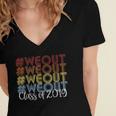 WeOut 2019 Graduation Women's Jersey Short Sleeve Deep V-Neck Tshirt