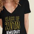 We Out WeOut Class Of 2018 Senior Graduation Women's Jersey Short Sleeve Deep V-Neck Tshirt