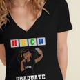 Women HBCU Grad 2025 College Graduation Apparel Women's Jersey Short Sleeve Deep V-Neck Tshirt