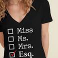 Women Lawyer Attorney Law School Graduation Lawyer Women's Jersey Short Sleeve Deep V-Neck Tshirt